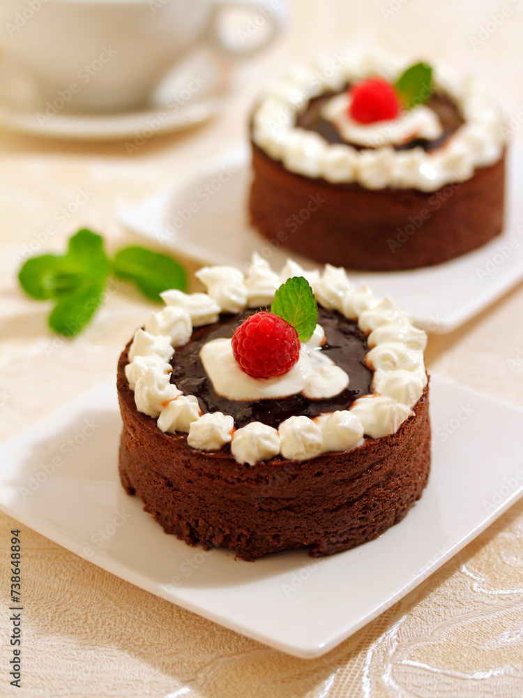 Cheese tart with chocolate. Cheese tart with chocolate.