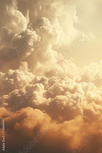 A plane is seen flying through a cloudy sky. This image can be used to depict travel, aviation, or the beauty of nature