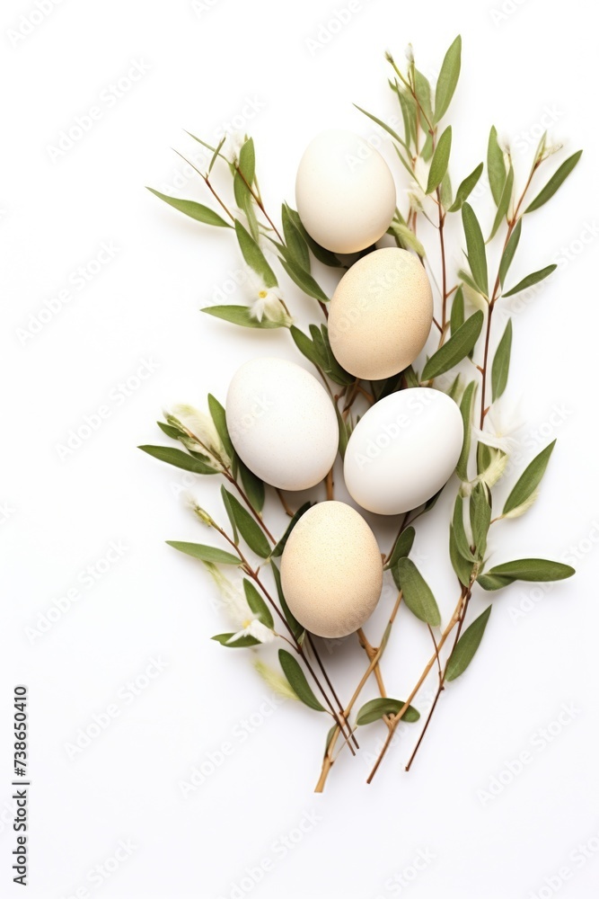 A bunch of eggs sitting on top of a white table. Perfect for food and cooking related projects A bunch of eggs sitting on top of a white table. Perfect for food and cooking related projects