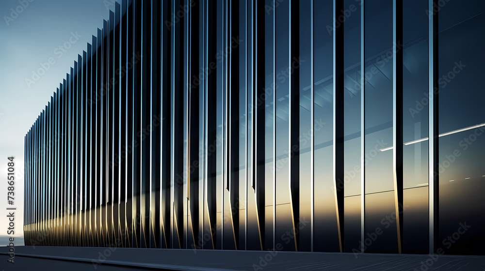 Abstract polygonal building exterior design, conceptual architectural design Abstract polygonal building exterior design, conceptual architectural design