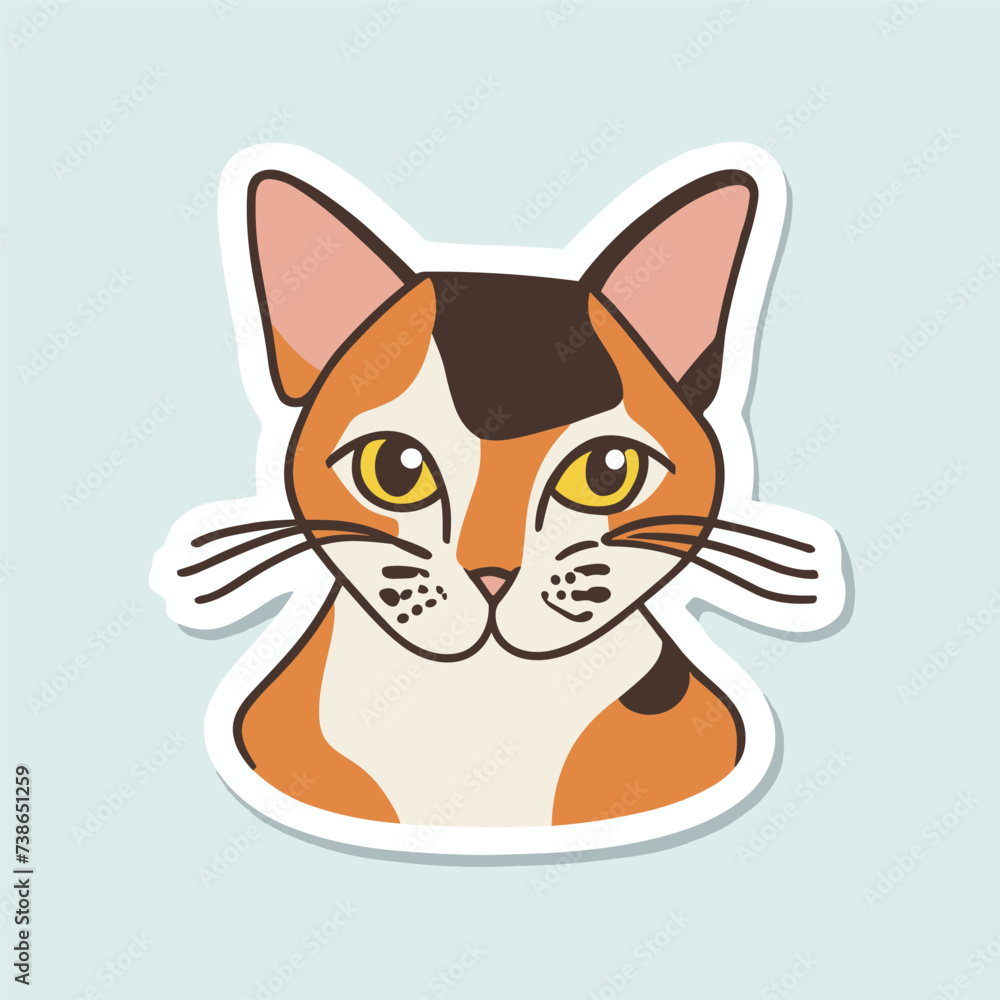 cute cat head cartoon vector on white background
cute cat head cartoon vector on white background