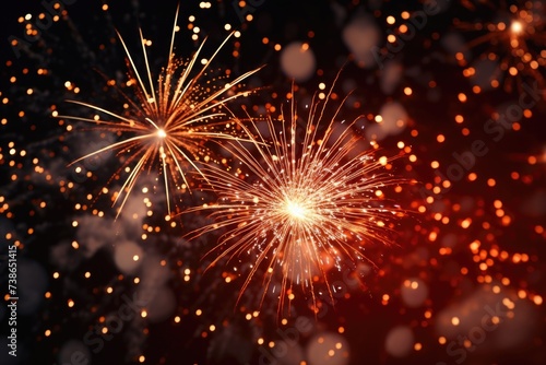 Colorful fireworks lighting up the night sky, perfect for celebrations and events