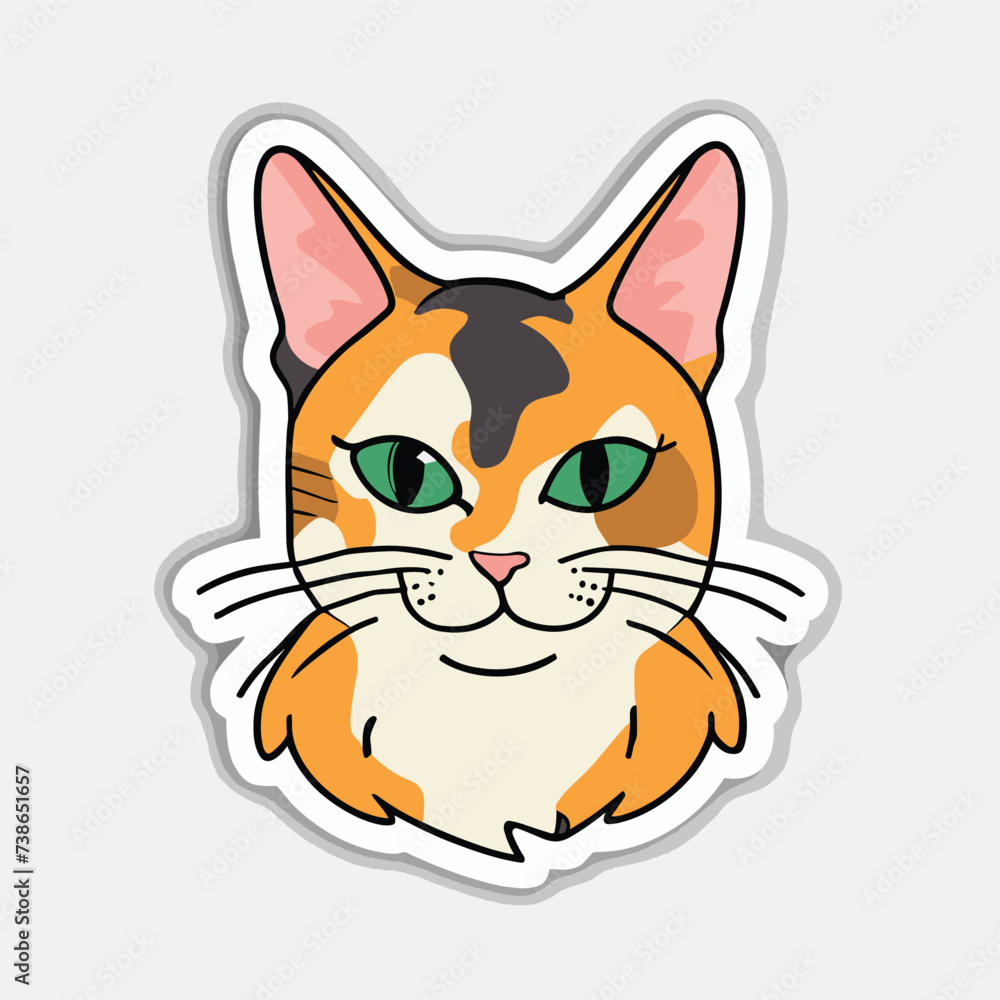 cute cat head cartoon vector on white background
cute cat head cartoon vector on white background