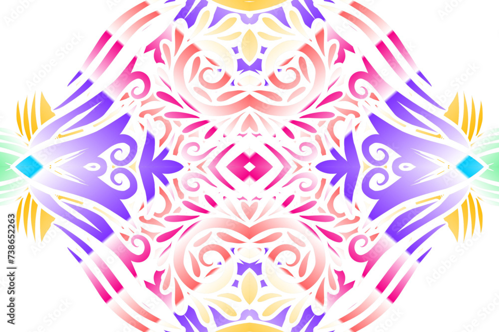 Fototapeta premium Beautiful abstract design of batik ethnic dayak borneo pattern 