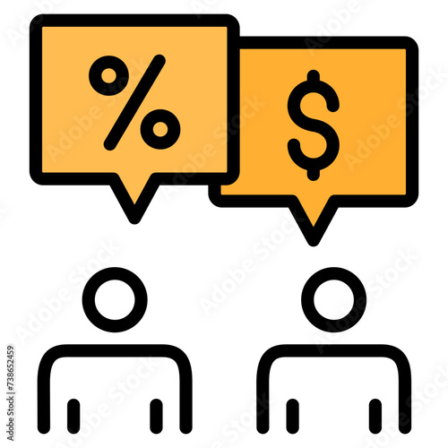 Price Negotiation Icon Element For Design