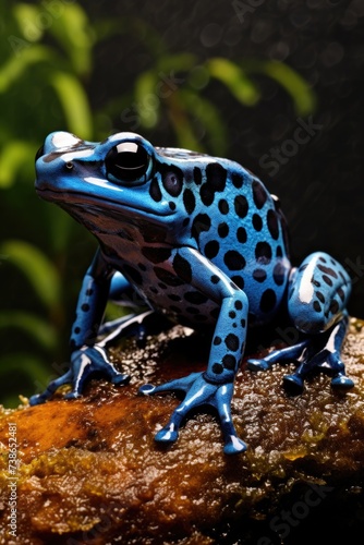 A colorful frog perched on a tree branch. Suitable for nature and wildlife themes