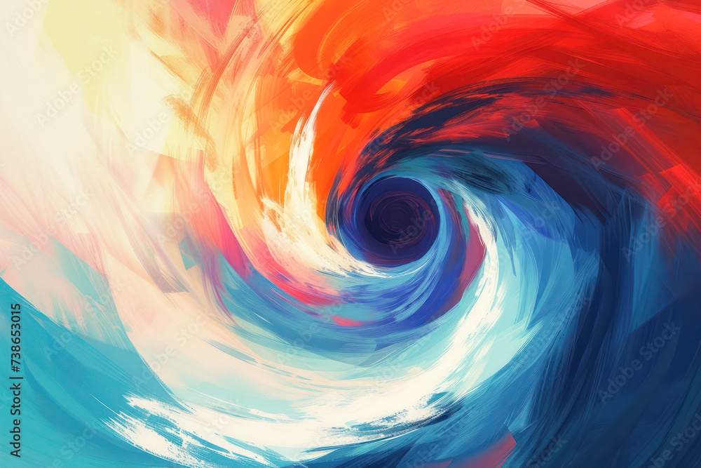Abstract illustration with swirling colors.