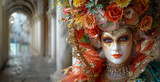 Blumenfasching in Venedig - mit generativer Ki Midjourney erstellt