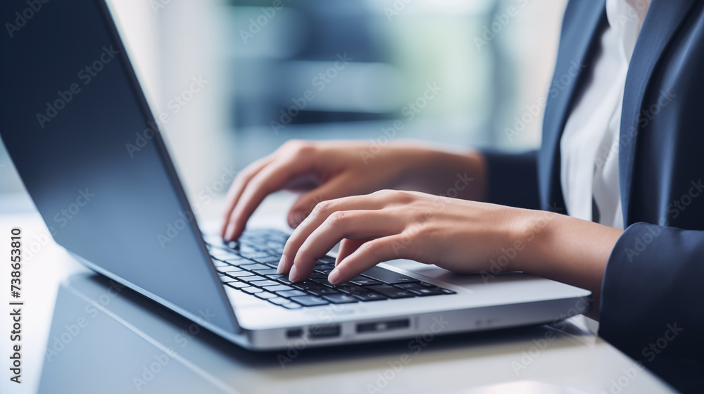 close-up of hands of businessman pressing on laptop keyboard freelancer technology finance and business close-up of hands of businessman pressing on laptop keyboard freelancer technology finance and business