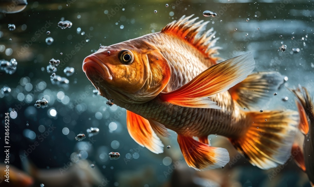 goldfish in aquarium goldfish in aquarium