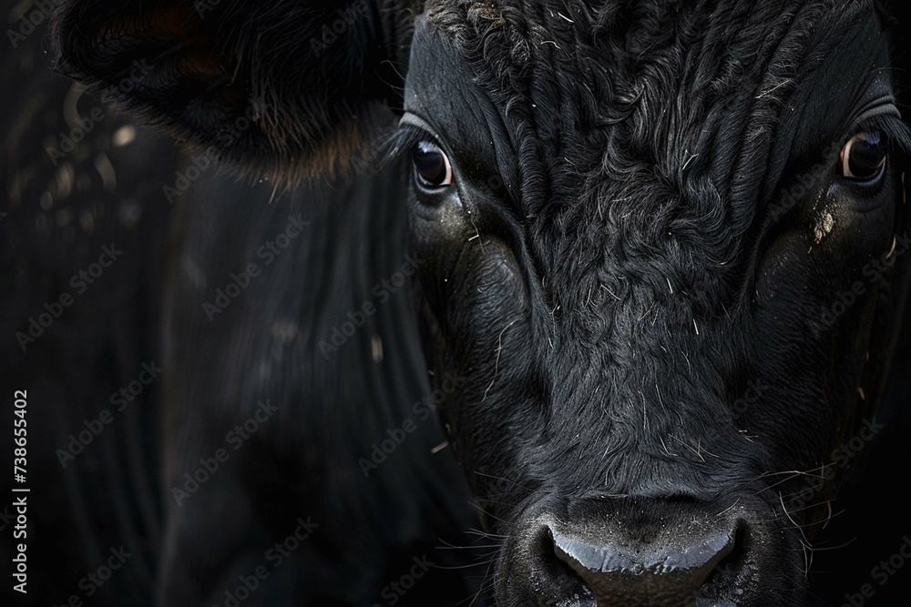 Dark portrait of a bull Dark portrait of a bull