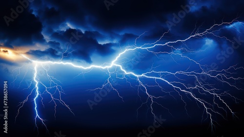 lightning strike colored 3d UHD WALLPAPER