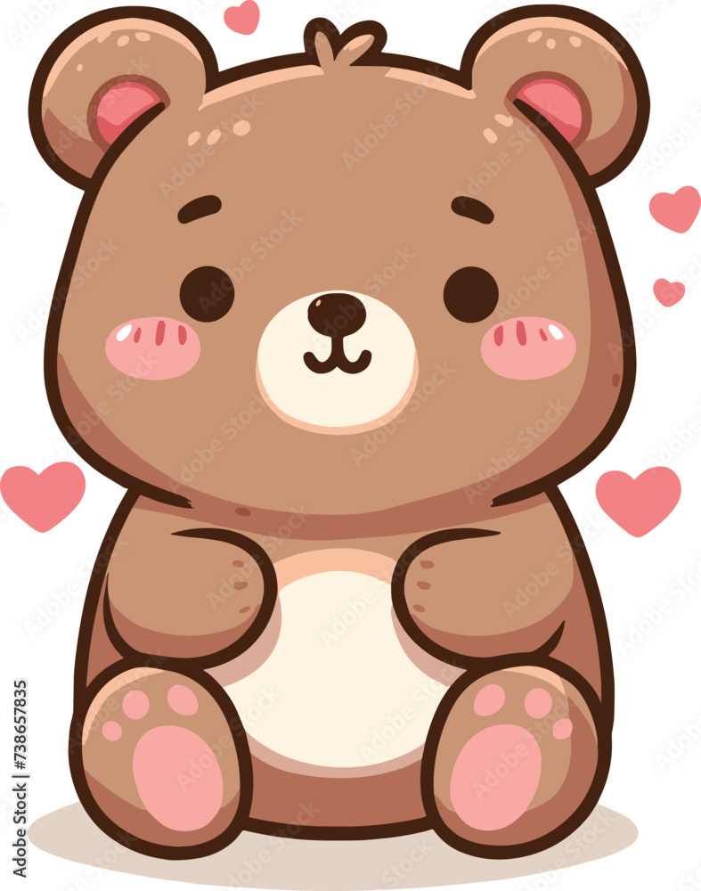 cute bear cartoon vector on white background
cute bear cartoon vector on white background