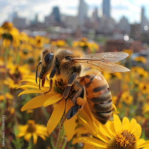 Urban beekeeping projects on rooftops pollinator gardens on every block photo