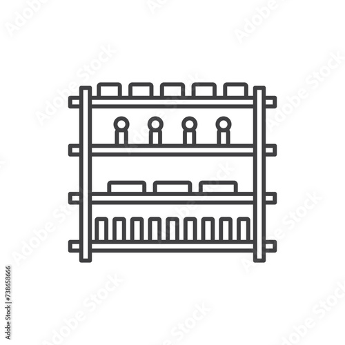 shop shelf icon vector