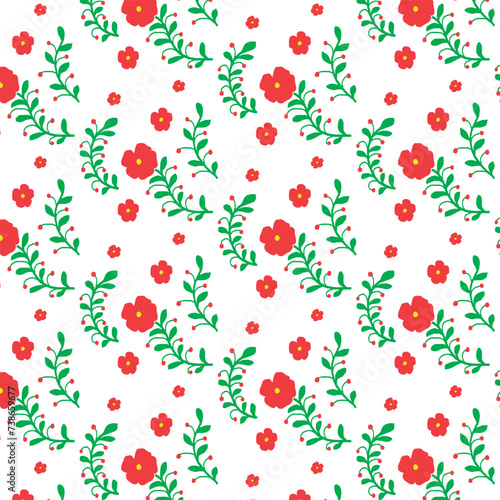 Floral vector seamless pattern_2024_26