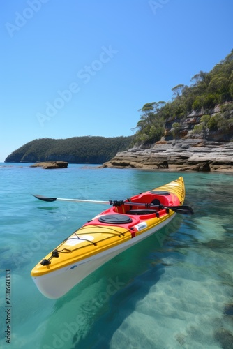 kayak on the sea