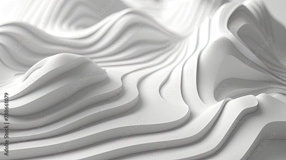 Abstract White Background With Wavy Lines Abstract White Background With Wavy Lines