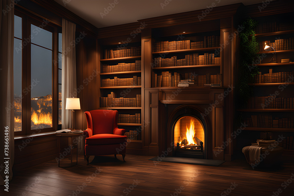 fireplace with firewood