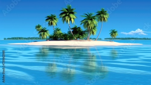 beach with palm trees © BetterPhoto
