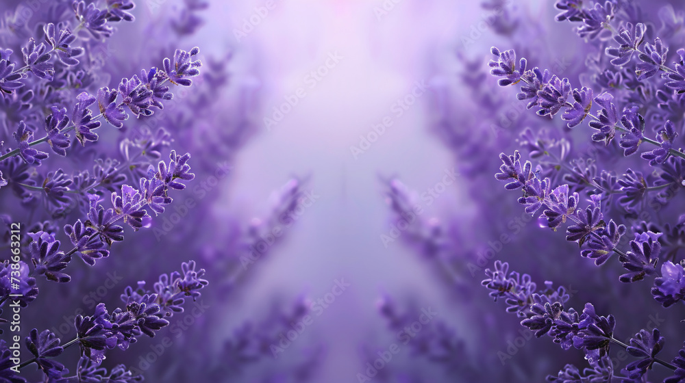 Artistic symmetrical lavender background