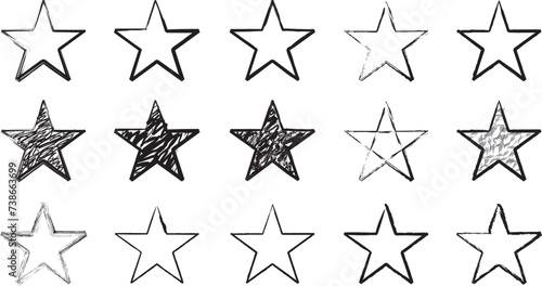 Obraz na płótnie ETOILES DESSINEES - ILLUSTRATIONS VECTORIELLES - FOND TRANSPARENT w salonie