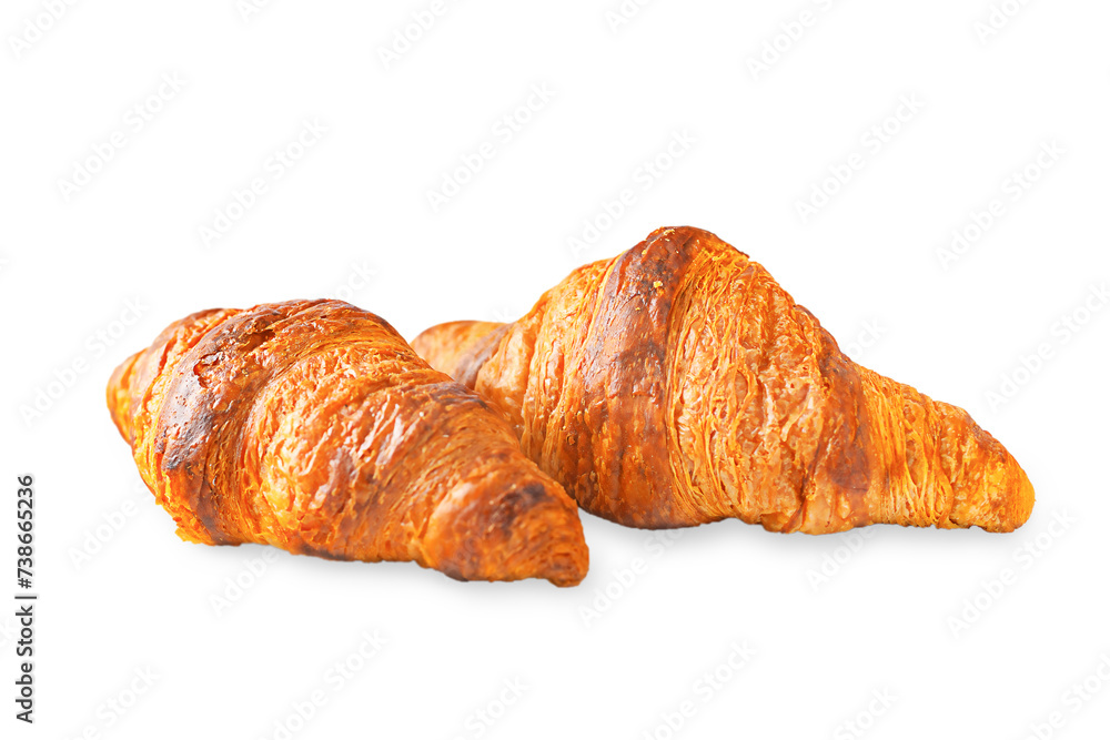 Delicious, fresh croissants. Croissants isolated on a background. French breakfast Delicious, fresh croissants. Croissants isolated on a background. French breakfast
