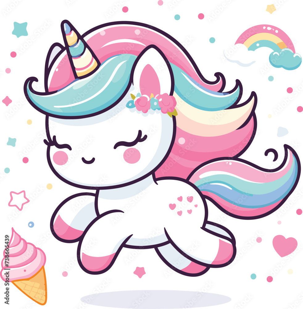 cute Unicorn cartoon vector on white background
cute Unicorn cartoon vector on white background
