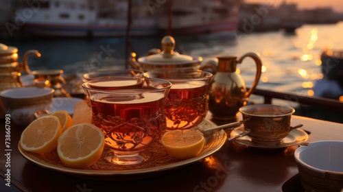 bowl of tea with a teapot UHD WALLPAPER