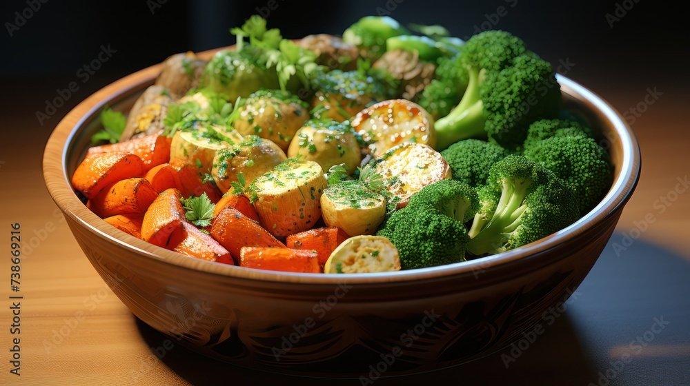 A hearty stew of fresh organic vegetables UHD WALLPAPER A hearty stew of fresh organic vegetables UHD WALLPAPER
