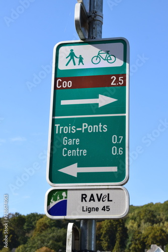 bike and pedestrian sign in Belgium