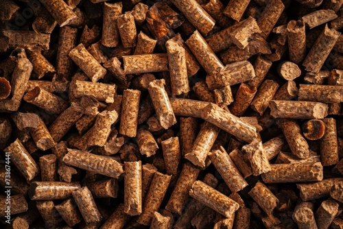 Close-Up View of Brown Pellet Texture Highlighting Sustainable Biomass Energy