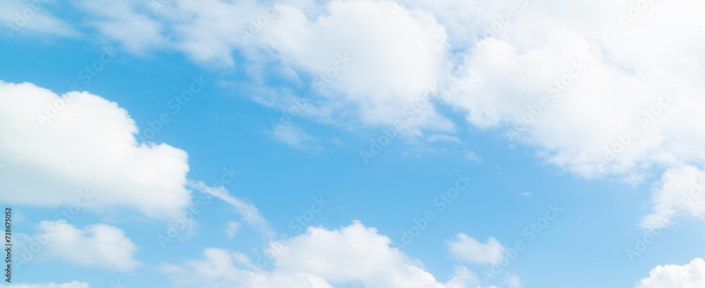 Fototapeta premium Blue sky with soft clouds