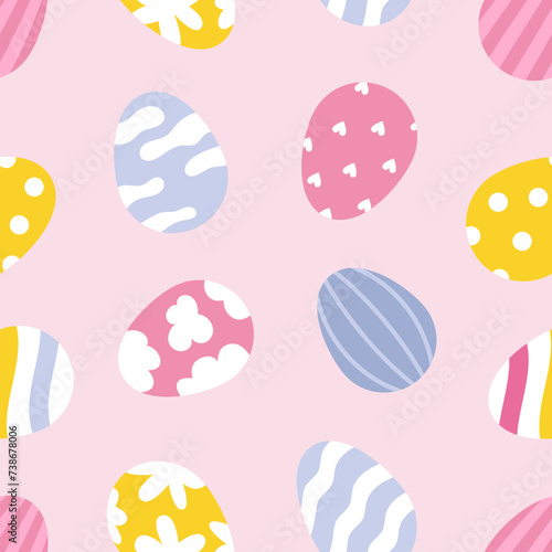 Easter eggs seamless pattern