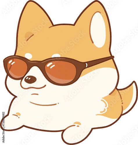 강아지 로고 일러스트