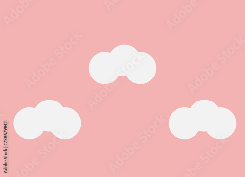 white clouds on a pink background © ира Якимчук