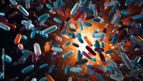 Medicine Pill Macro: Health Pharmacy Drug Capsule Illness Background