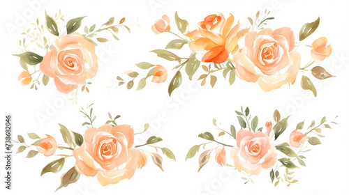 Empty flower frame with copy space for design of greeting card or invitation