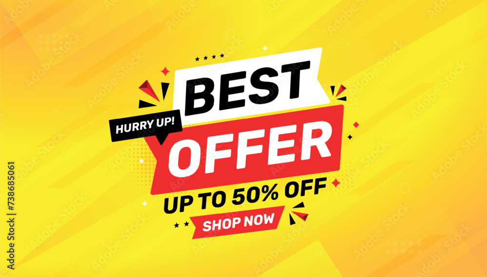 Best Offer Discount banner. Offer sale banner vector template. Sale label and discounts background, Discount Promotion marketing poster design for web and Social. Vector Illustration. Best Offer Discount banner. Offer sale banner vector template. Sale label and discounts background, Discount Promotion marketing poster design for web and Social. Vector Illustration.