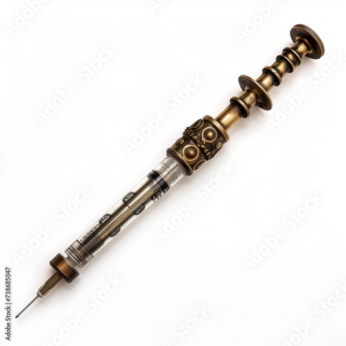 antique steampunk medical syringe
