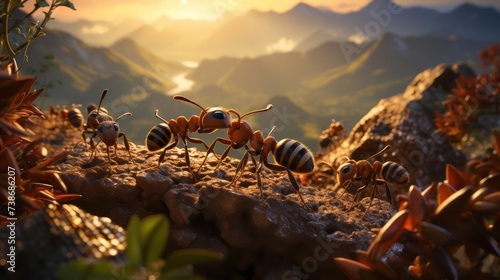 amazing ants carry fruit heavier than their bodie UHD WALLPAPER © Murtaza03ai