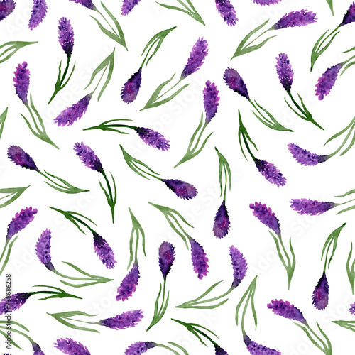 Watercolour pattern  wild flowers  white background. Seamless floral pattern-305.
