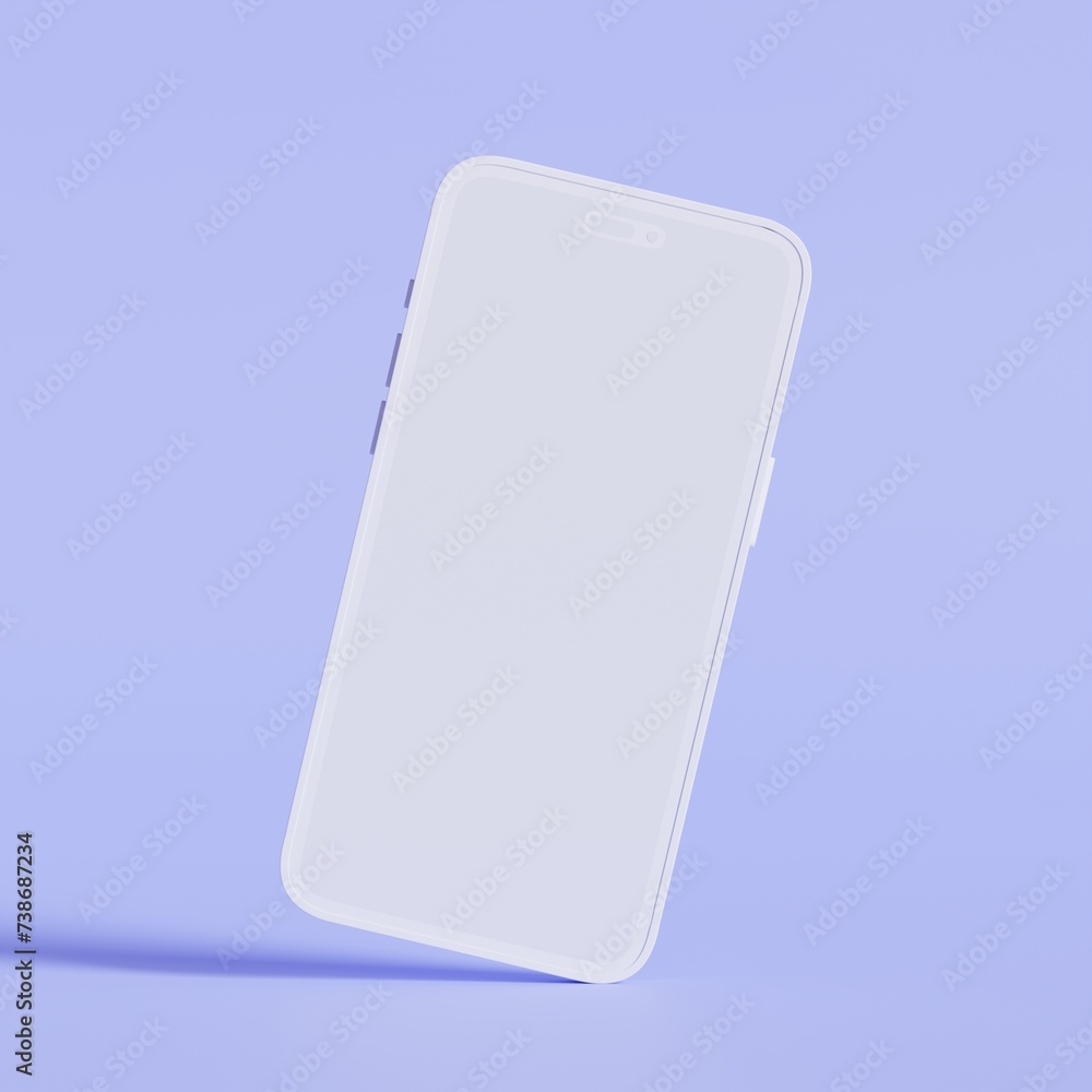 Minimalist modern clay for mockup collection smartphones for presentation, application display, information graphics Minimalist modern clay for mockup collection smartphones for presentation, application display, information graphics