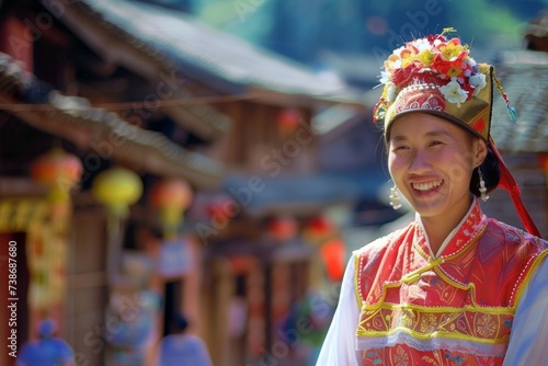 chinese woman in traditional costume