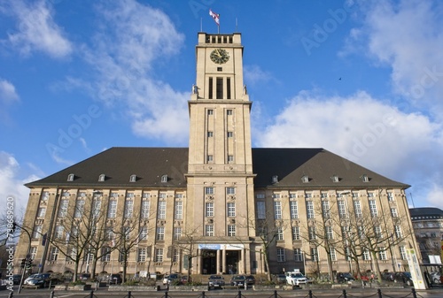 Berlin, Germany - Feb 1, 2024: City Hall Schoneberg was the location where U.S. President John F. Kennedy spoke on 26 June 1963, proclaiming Ich bin ein Berliner. Sunny winter day. Selective focus