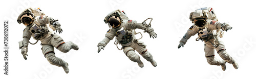 Stronaut in a space suit isolated on white or transparent background