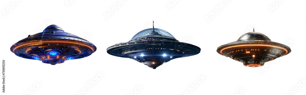 UFO Isolated on Transparent Background UFO Isolated on Transparent Background