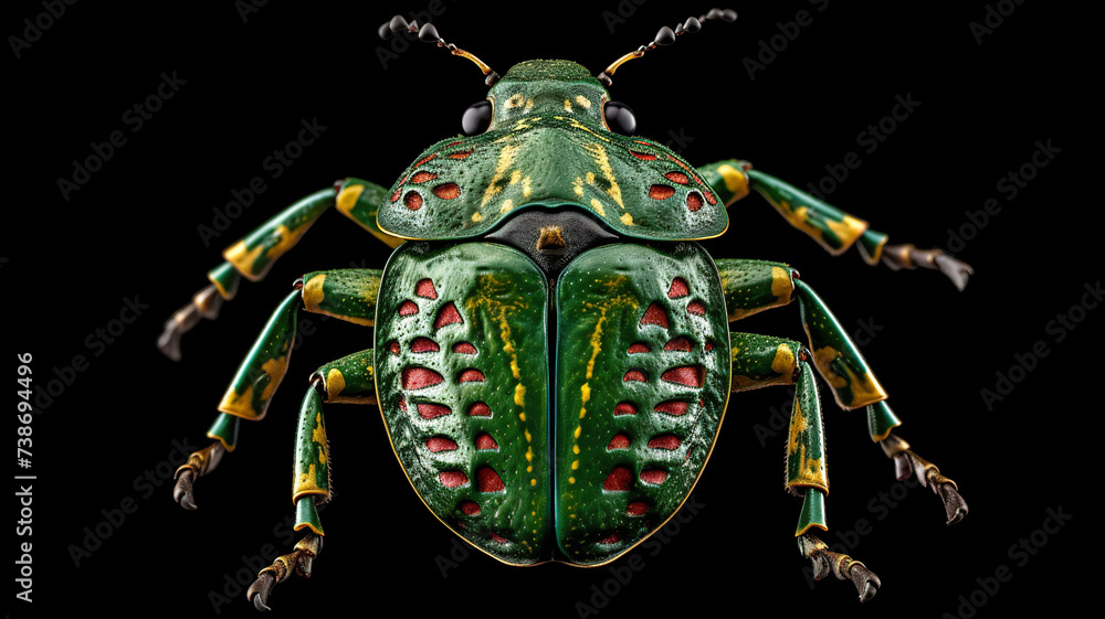 Fototapeta premium Isolated on a background, Aspidimorpha sanctaecrucis insects