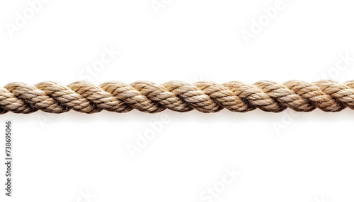 Rope isolated on white background with shadow. rope top view. rope flat lay. string rope cord cable line