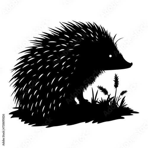 hedgehog vector silhouette